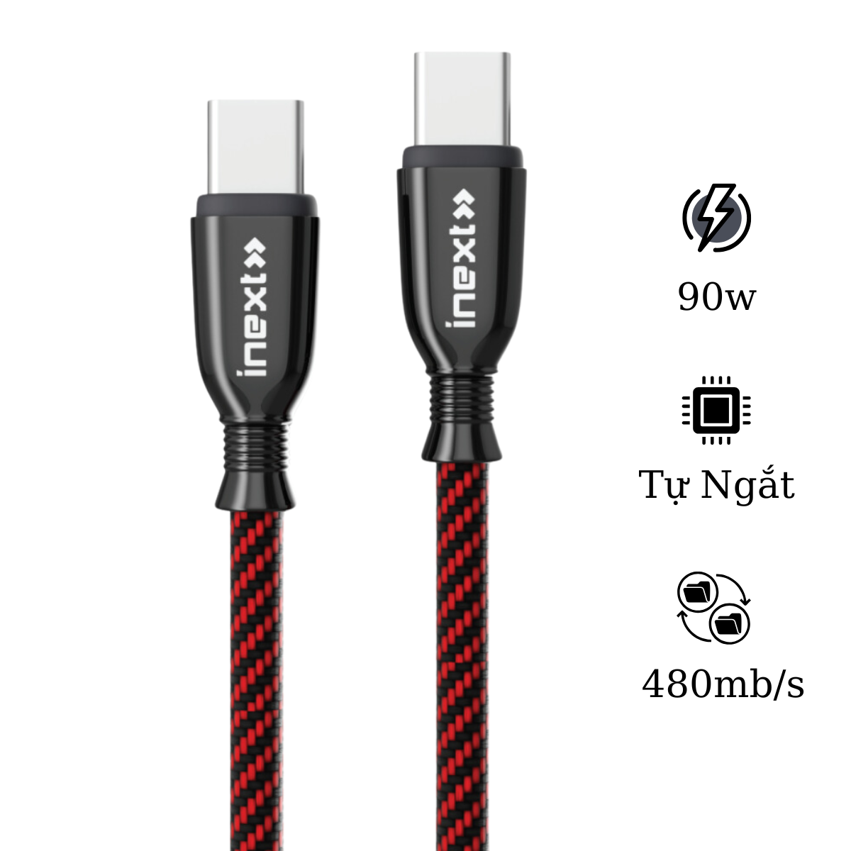 Cáp Sạc Nhanh 90W iNext X3